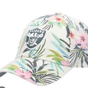 Women's Las Vegas Raiders '47 White Bloom Clean Up Adjustable Hat